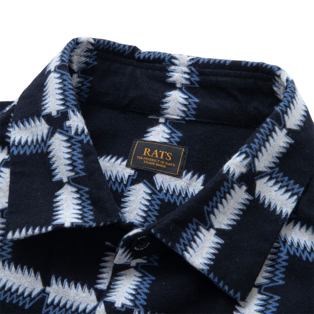 RATS - NATIVE PRINT FLANNEL SHIRT / ネイティブ フランネル