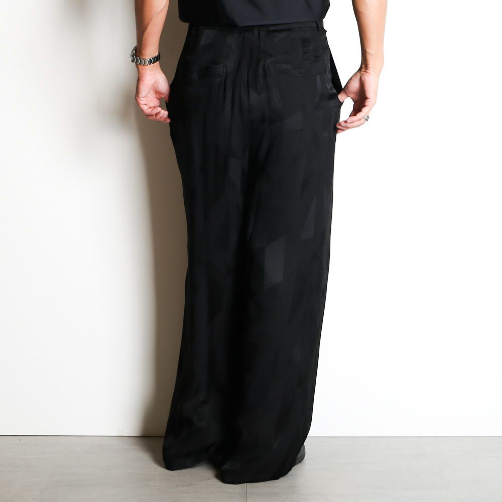 "GEOMETRIC JACQURD" RAYON CUPRA TROUSERS / トラウザー / TA24SS-PT102
