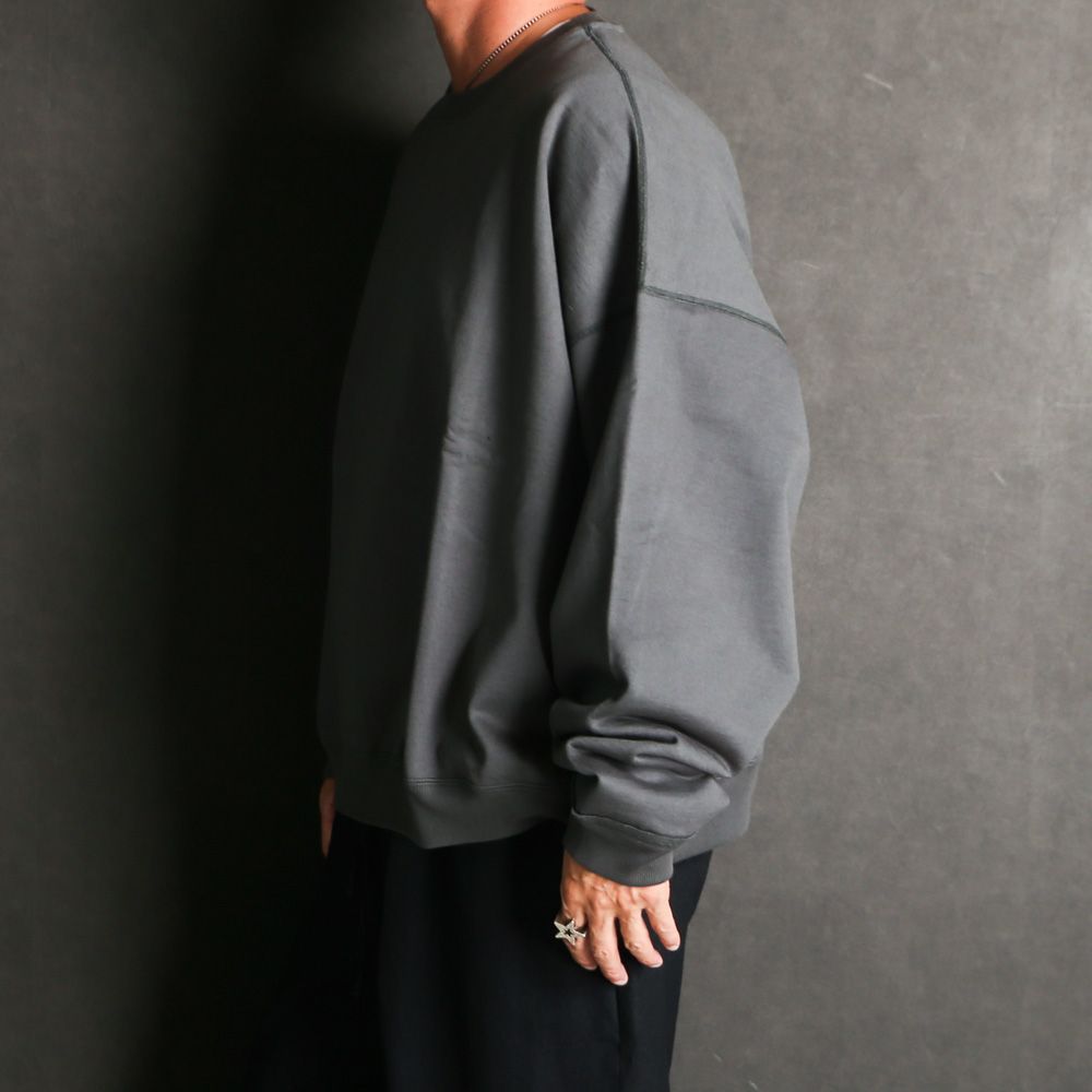 MARKAWARE - HUGE SWEAT SHORT - FOREST GREY / オーガニック