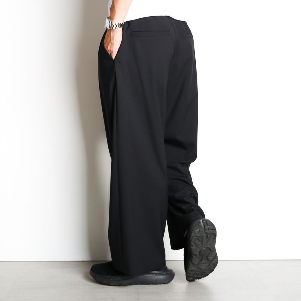 WORSTED WOOL-LIKE TWILL PT / 2タックワイドイージーパンツ / 478214