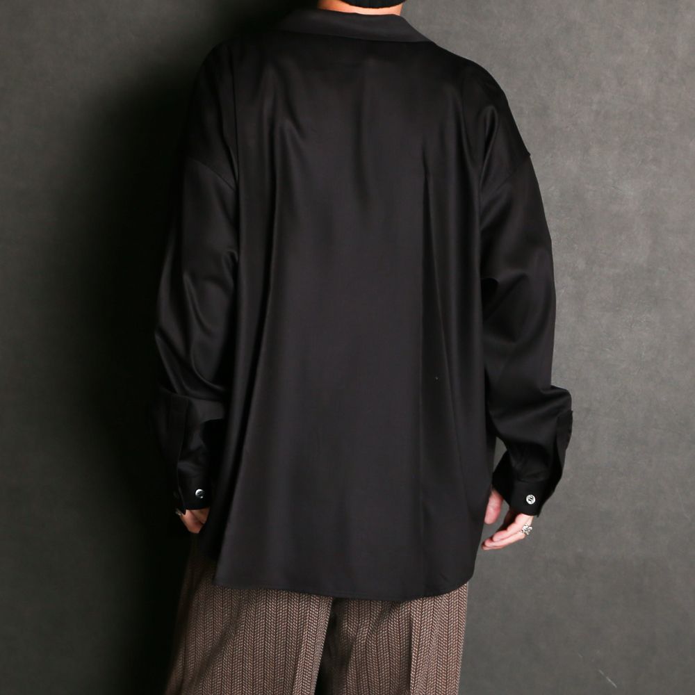 Regular fit big shirt - Rayon poly gabardine / レギュラーフィット ビッグシャツ ギャバジン / SN-411A