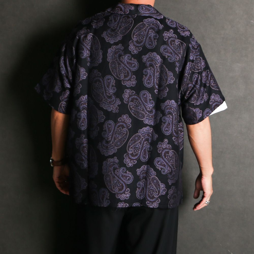 Aloha shirt - Sprinkled paisley jacquard / アロハシャツ - オリジナルペイズリージャガード / SN-614