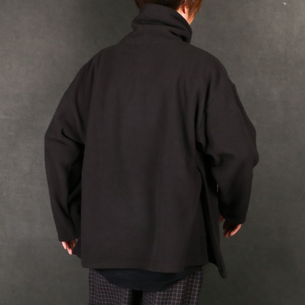 FLEECE HI NECK SIDE VENTS CS / マイクロフリース サイドベンツ カットソー / 180204