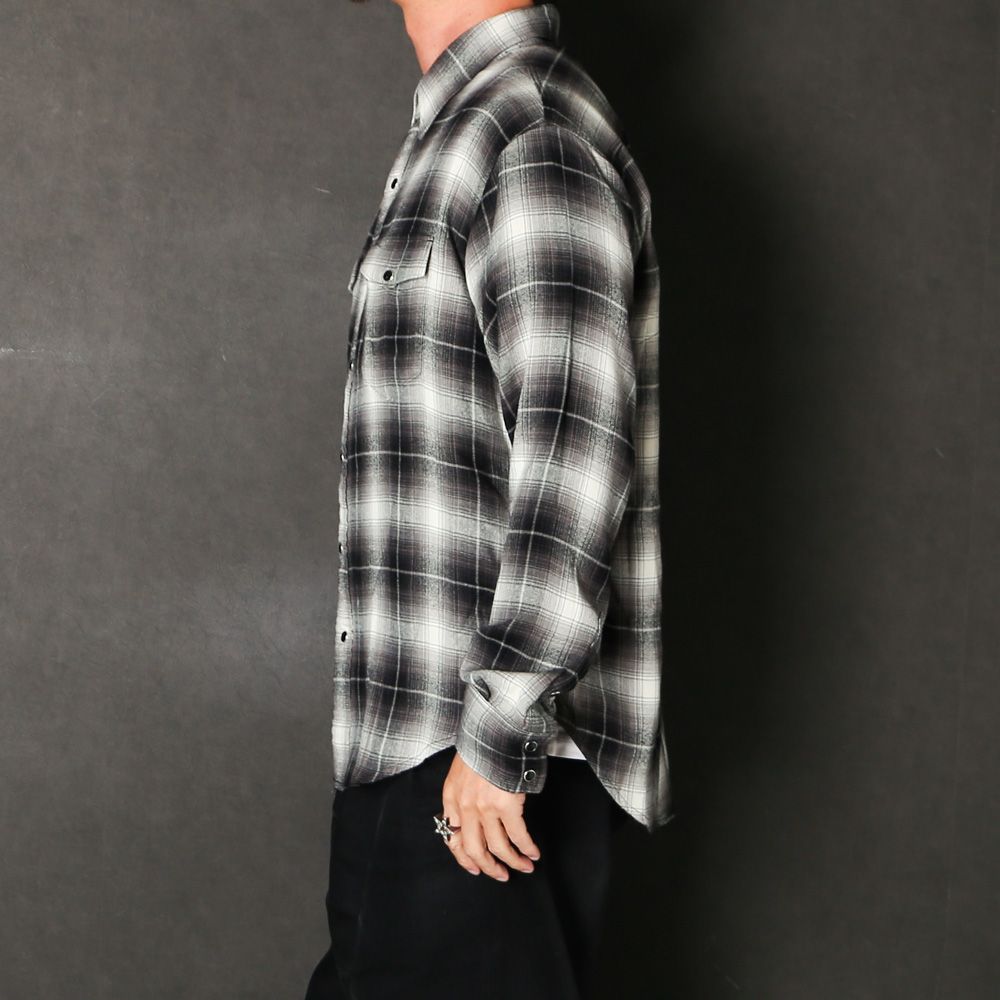 R.Flannel Ombre Western Shirt  - BLT / MDFBF10502