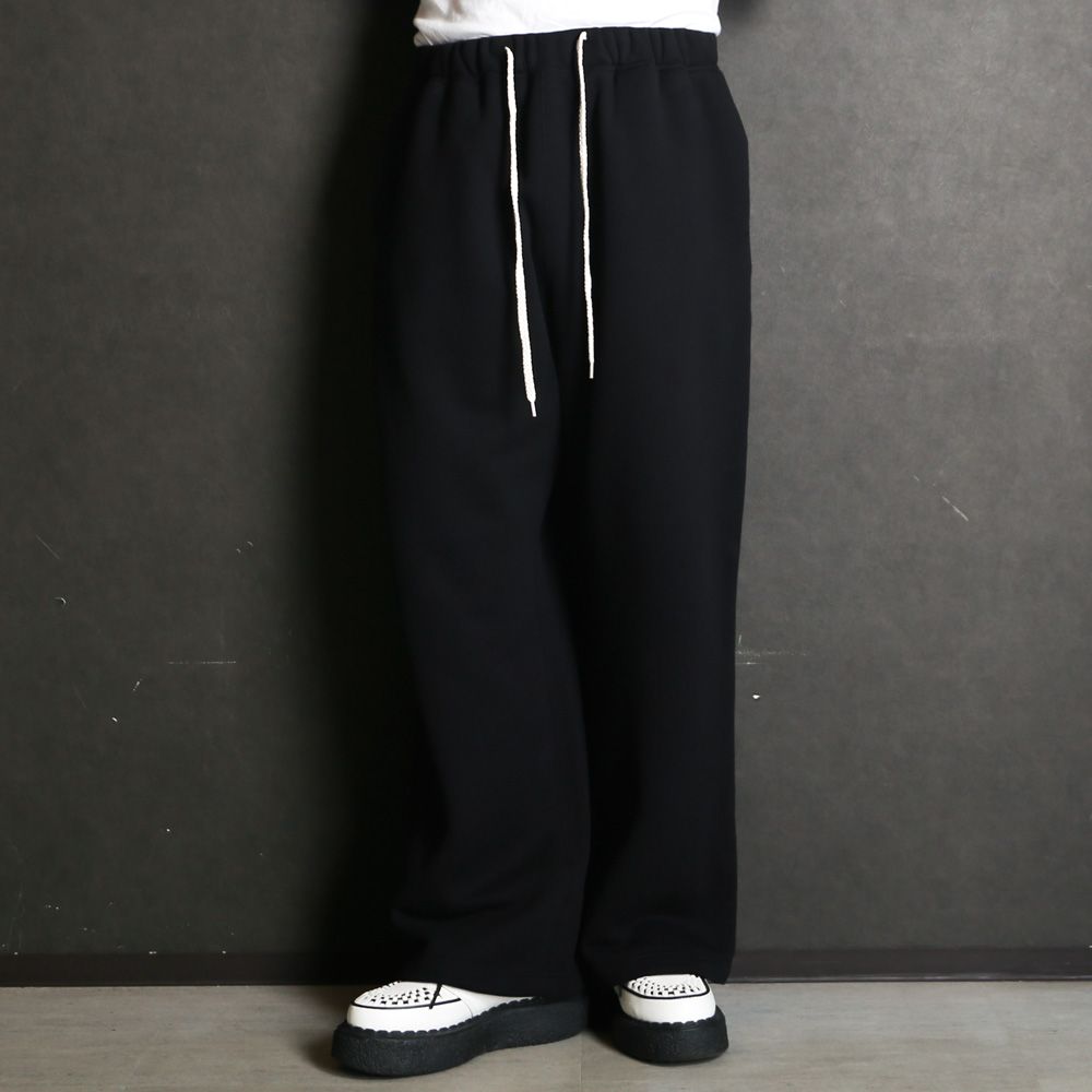 Wide Jacquard Sweatpants - Black / ワイドシルエット スウェットパンツ / SN-631A