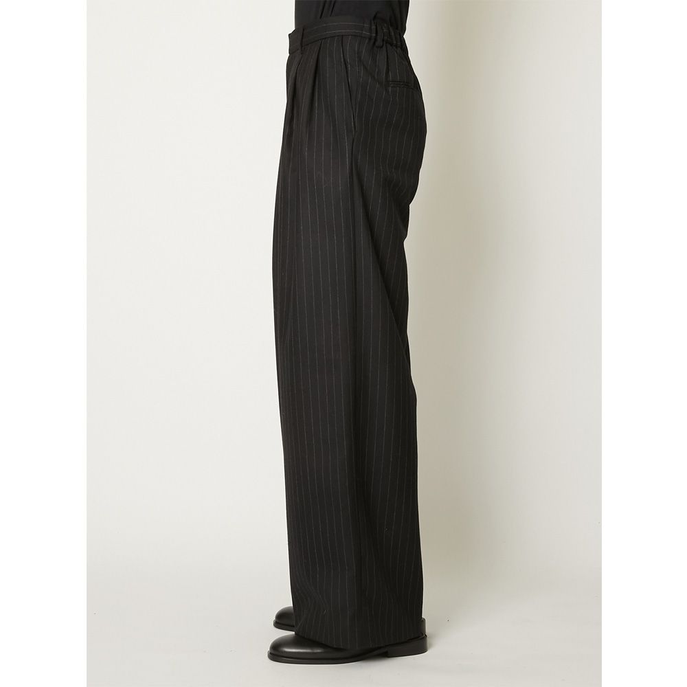 "Jomon Relief" Wide Trousers - Black / ワイドトラウザー / TA26AW-PT063