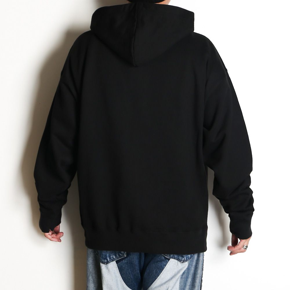 Leon Printed Hoodie - Black / レオン プリント フーディー / J17HD781