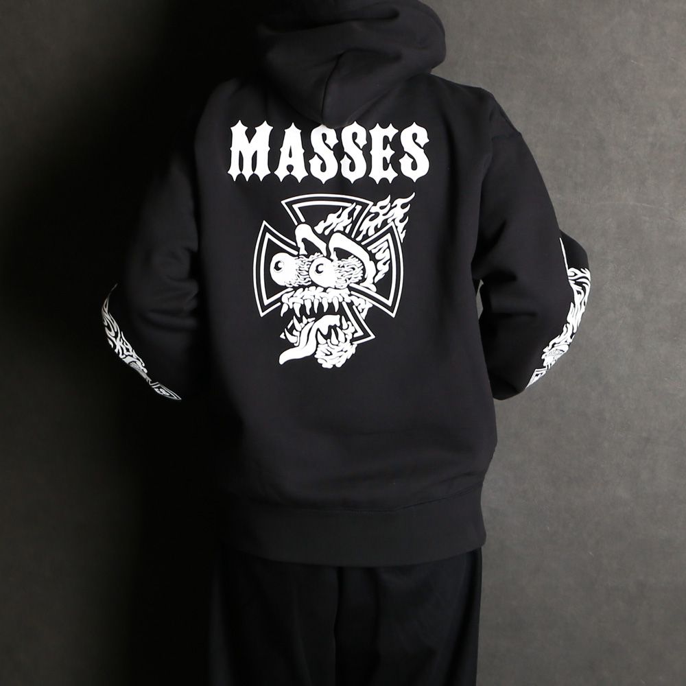 MASSES - SWEAT HOODED IRONBITE - Black / プルオーバー フーディー/ 1241005 | chemical  conbination