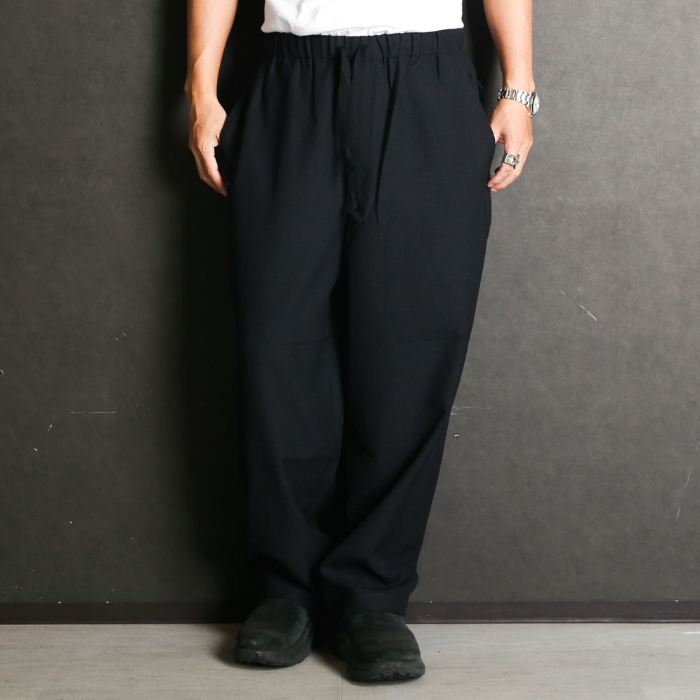 marka - COCOON WIDE EASY PANTS - HERRINGBONE / ワッシャー
