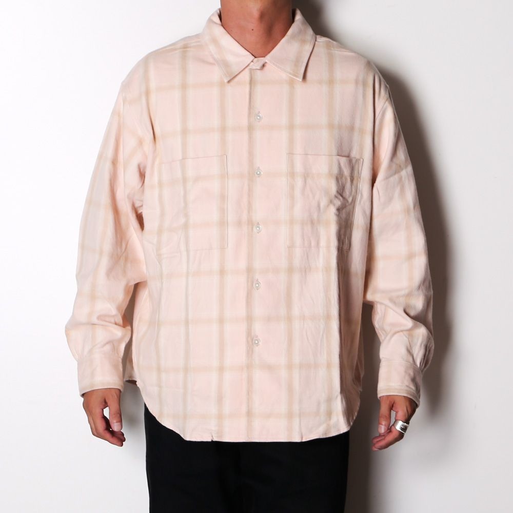 Ombre Check Flannel Shirt - Pink / オンブレチェックフランネルシャツ / SN-628B