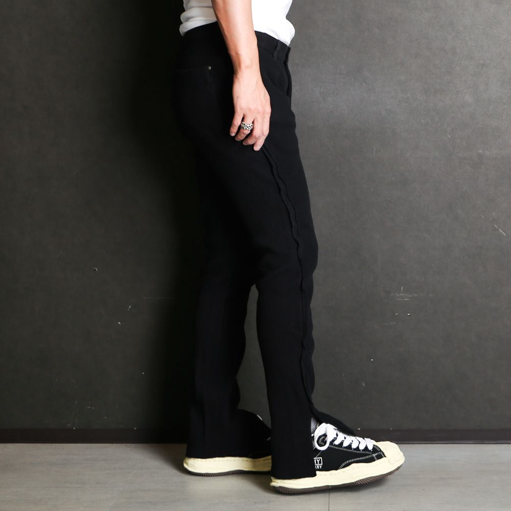 FACETASM - WAFFLE FLARE PANTS - BLACK / ワッフル フレア