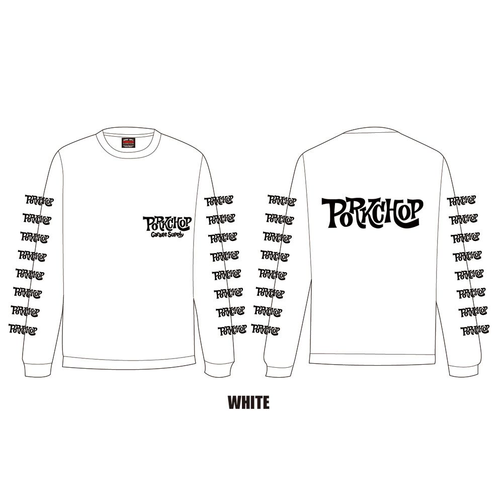 PORKCHOP - SC LOGO L/S TEE - WHITE / ロングスリーブTシャツ