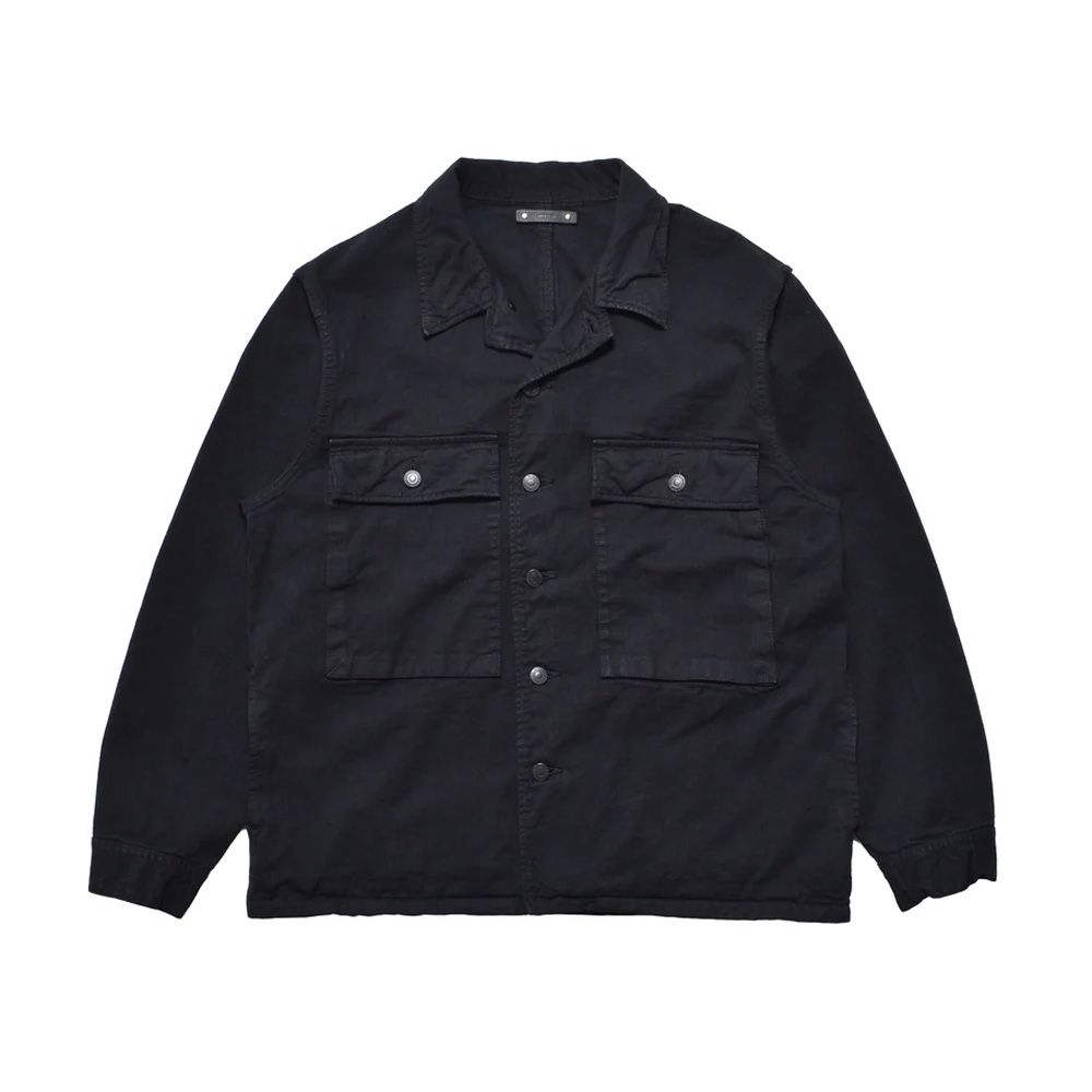 Cotton Linen Light Chino Shirt JKT - BLK / 2604-8003