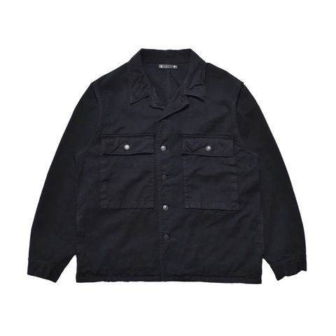 Cotton Linen Light Chino Shirt JKT - BLK / 2604-8003
