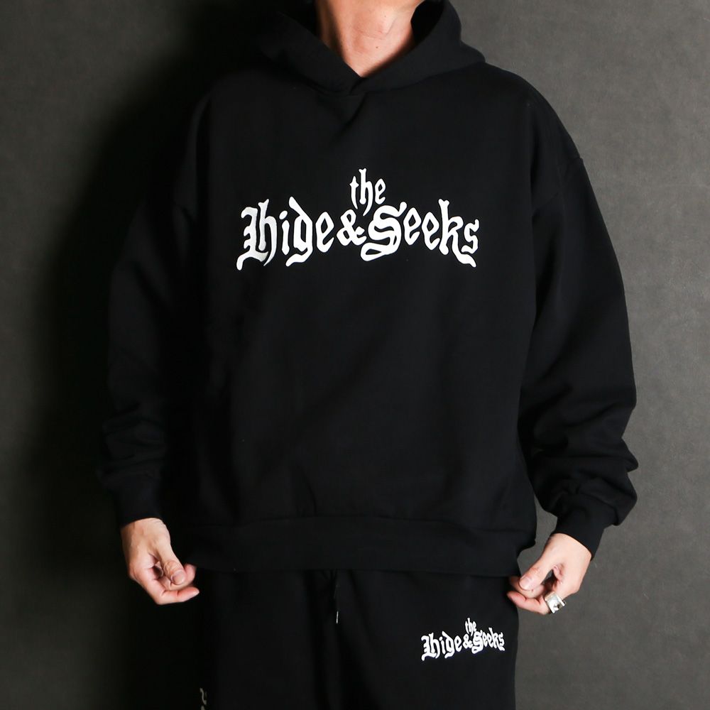 【ラスト1点-サイズM】 " HIDEANDSEEK × Toru Nishiura " / The H&S Hooded Sweat Shirt - BLK / プルオーバーパーカー / H30th-010226
