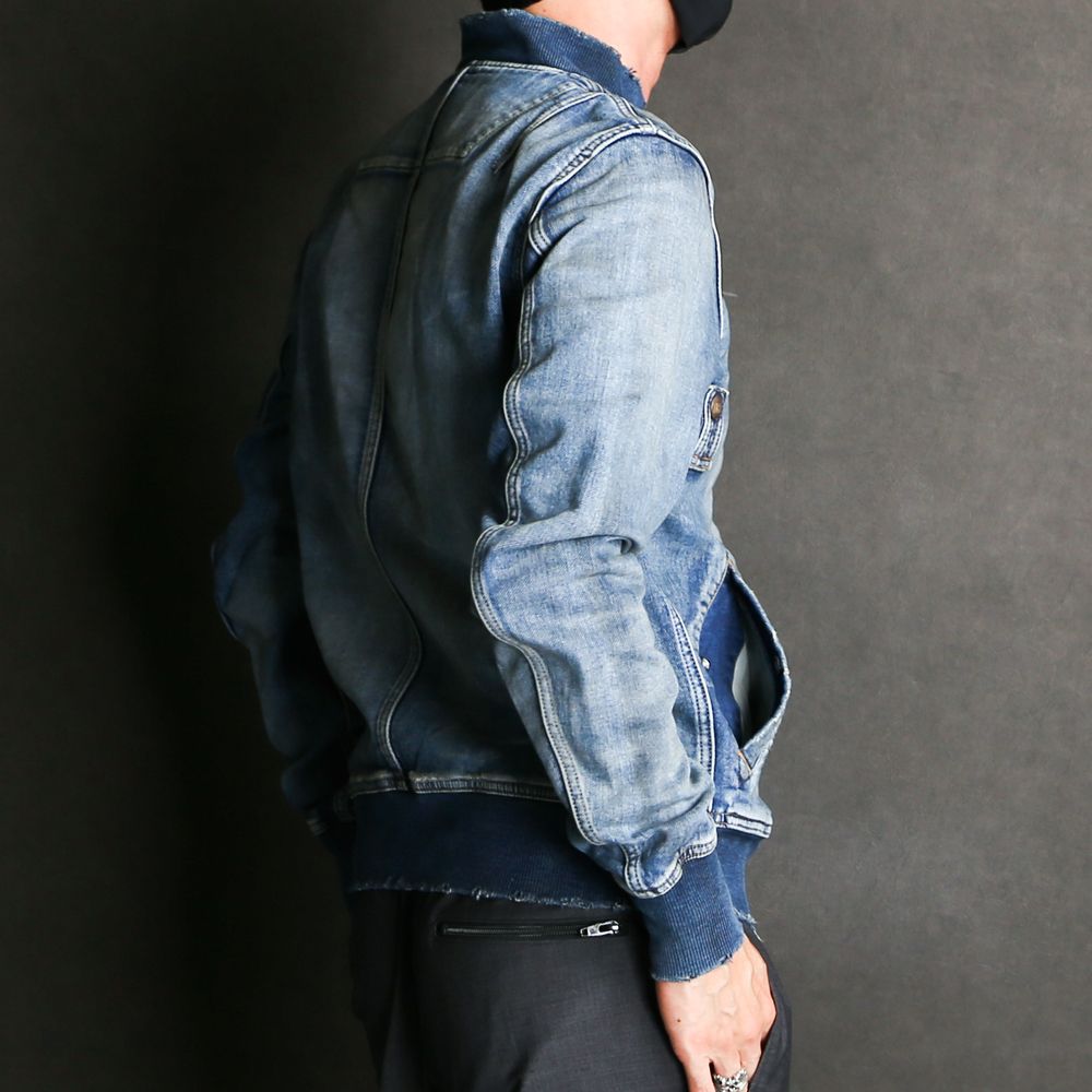 TMT - SWEATLIKE-STRETCH DENIM TYPE-MA-1 FLIGHT JACKET / スウェット