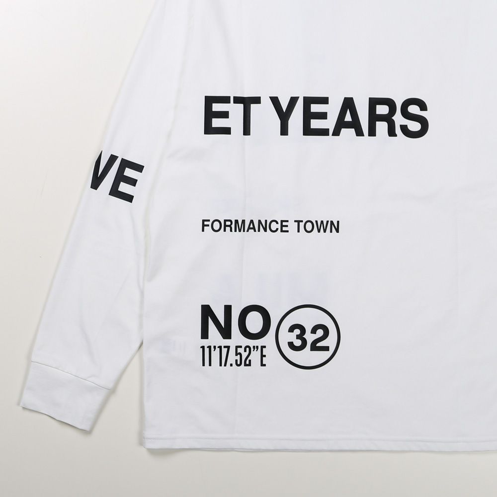 SEPARATE GRAPHIC L/S TEE - WHITE / グラフィックTシャツ / 14538