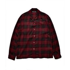Ry.Wool Check Open Collar SH / 2309-5003