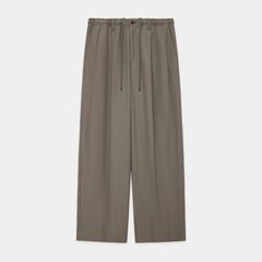DOUBLE PLEATED EASY TROUSERS - GRAY / オーガニックコットン サバイバルクロス - ダブルプリーテッドワイドトラウザーズ / A26A93PT02C