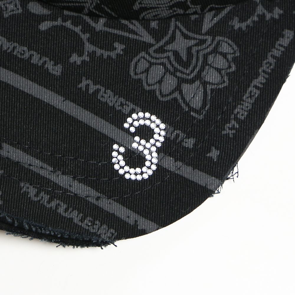 PAISELY PRINT "3" RHINESTONE CAP / ペイズリー ラインストーンキャップ / USZ-21003