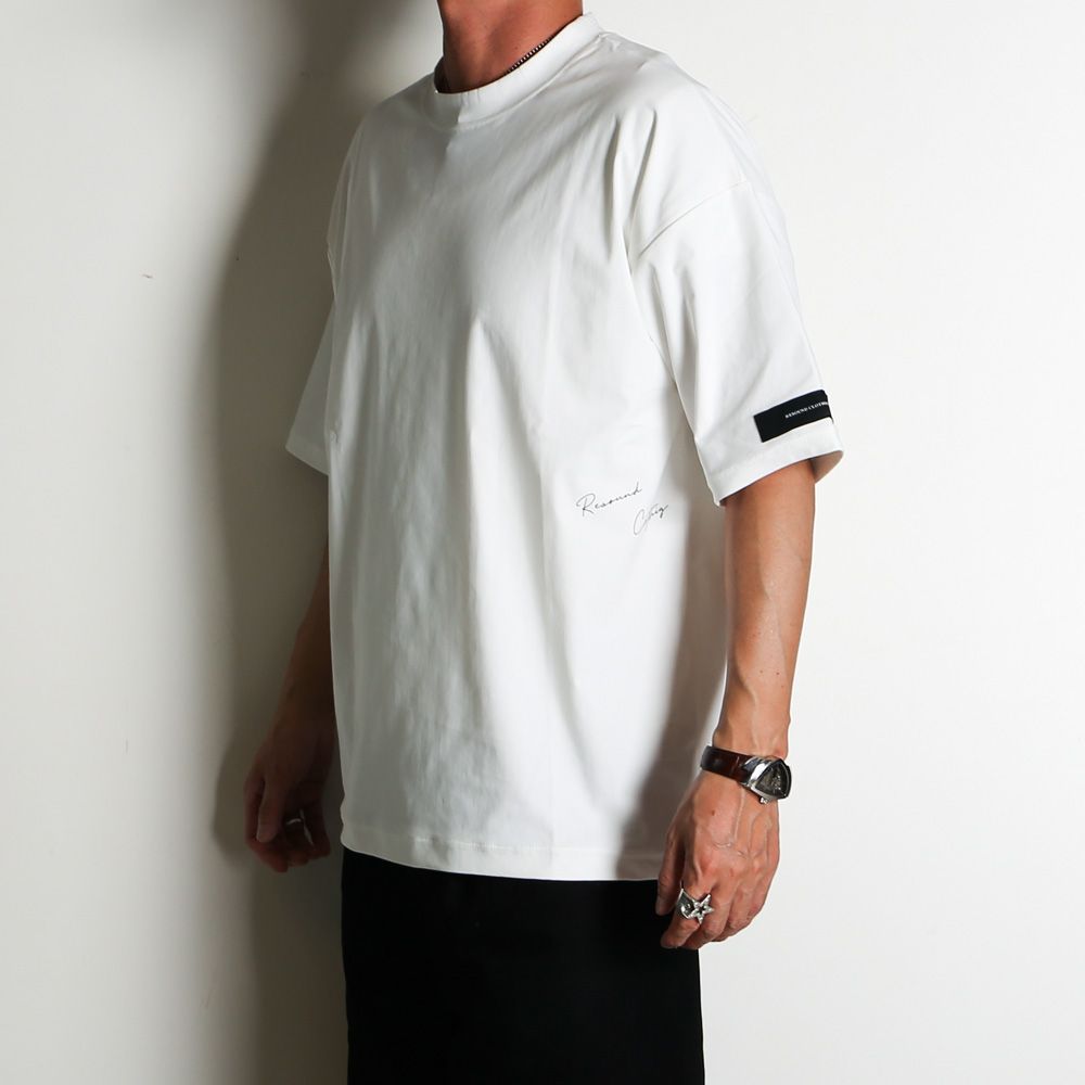 SIDE RC OVER TEE - WHITE / オーバーサイズ ナイロンTシャツ / RC39-T-004