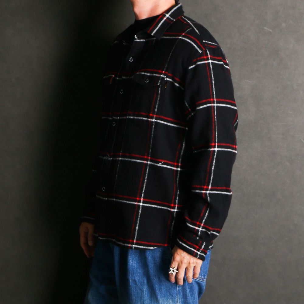 COTTON FLANNEL CHECK SHIRT-  RED / チェックシャツ / 25'RS-0907