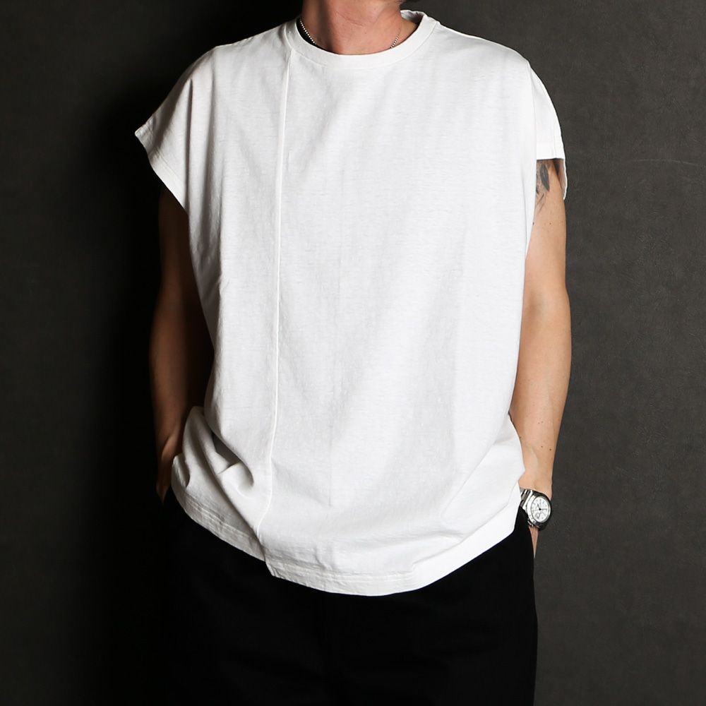 23ss MINEDENIM Big Nosleeve T-SH ノースリーブ-