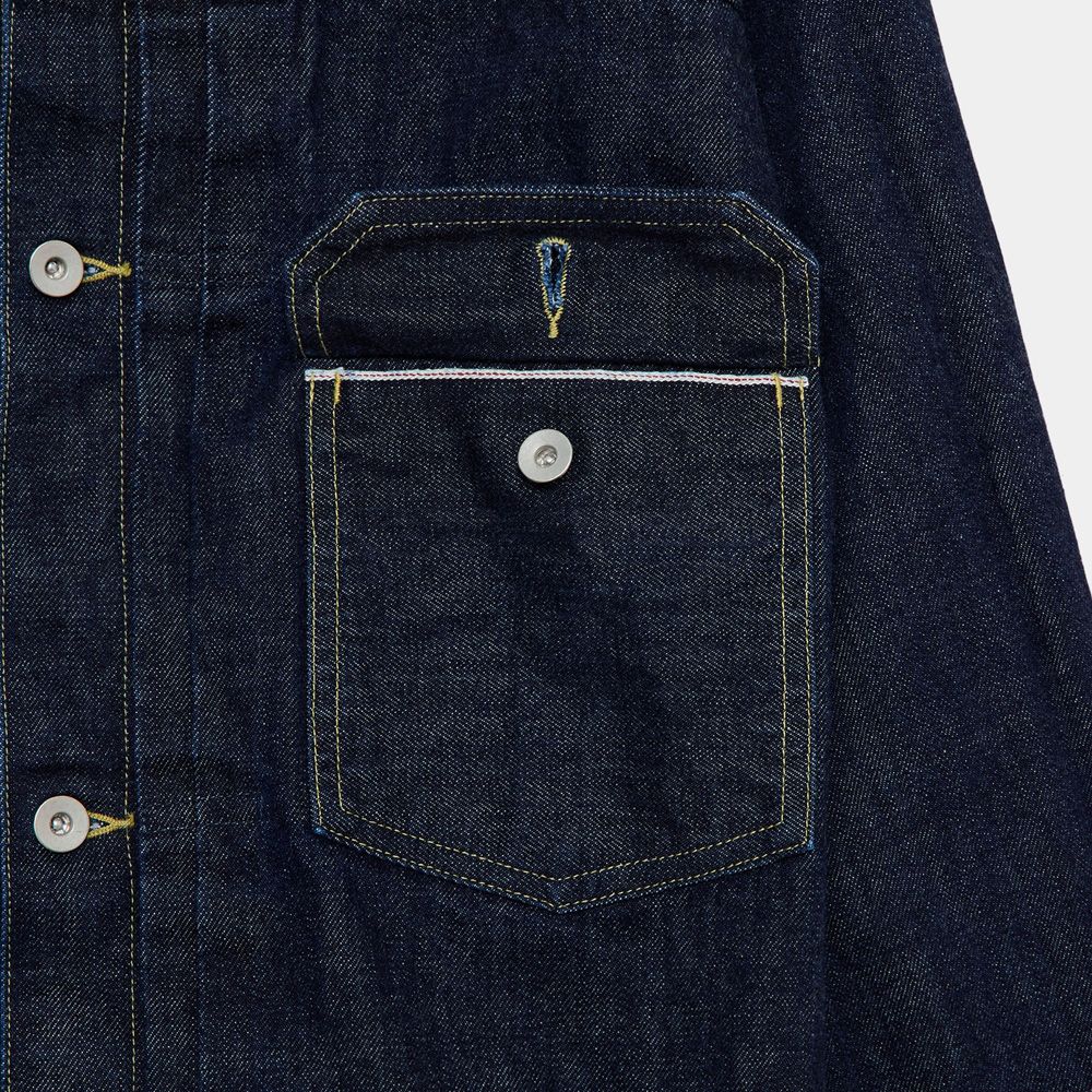 TYPE-1 DENIM JACKET - INDIGO O.W / オーガニックコットン 13.5oz セルビッチデニム - TYPE-1 デニムジャケット / M26C07BL01C (7月下旬入荷予定)