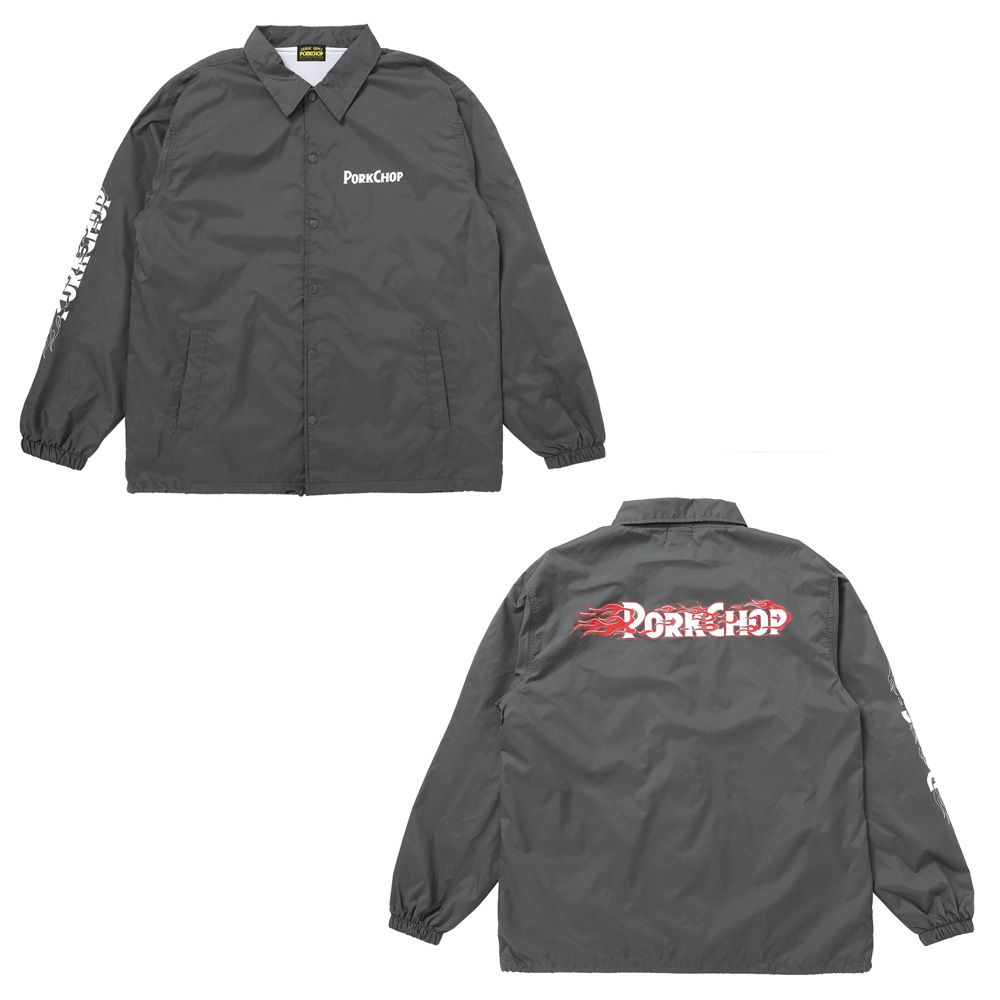 BURNING LOGO COACH JKT - CEMENT / コーチジャケット