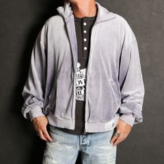 【ラスト1点-サイズ48】 Sun Faded Like Velour Jacket - PURPLE / ベロアジャケット / A13JK561