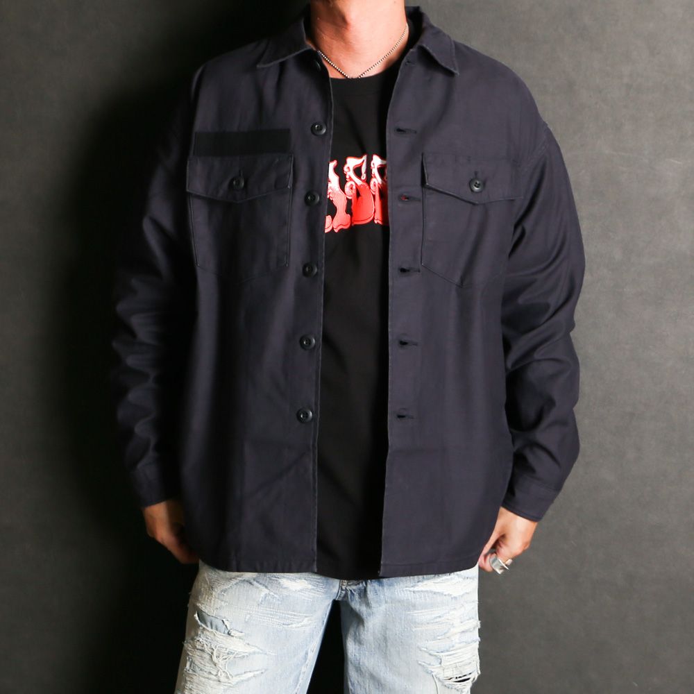 UTILITY SHIRT - Black / ミリタリーシャツ / 1242019