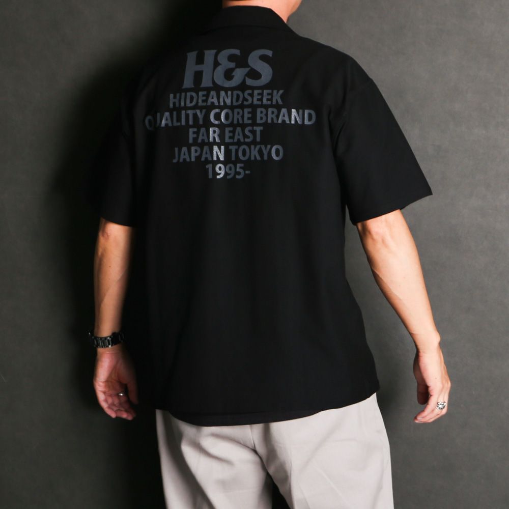 H&S×Chrome 8℃- S/S Shirt (26aw) - BLK / 半袖シャツ / HS-070126