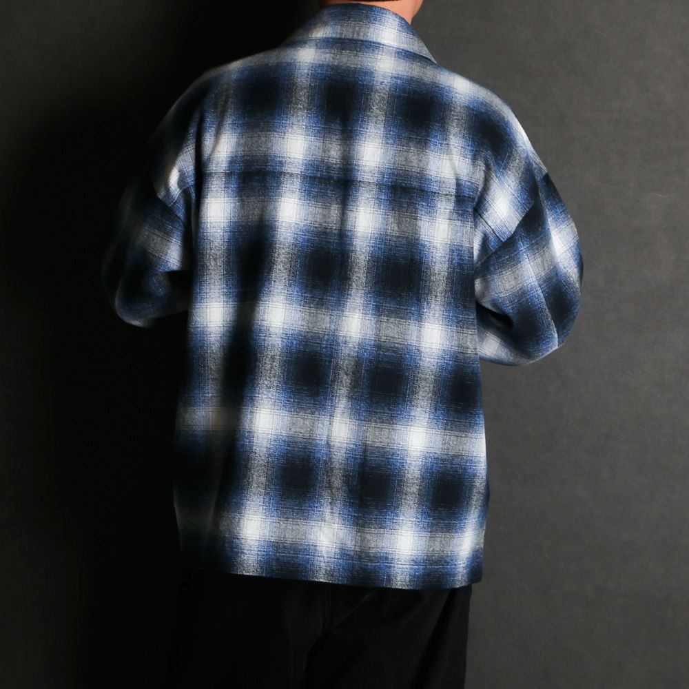 flannel check JK - BLUE / フランネルチェック CPOジャケット / RC38-JK-007