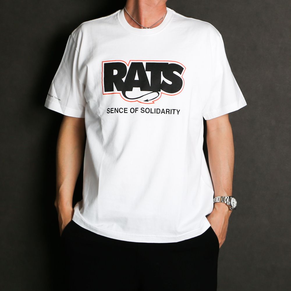 RATS - BOX FLAME LOGO TEE / ボックスフレームロゴ Tシャツ / 21'RT