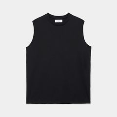 SLEEVELESS TEE - BLACK / オーガニックコットン40/2天竺 - スリーブレスTEE / M26A13CS03A