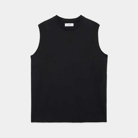 SLEEVELESS TEE - BLACK / オーガニックコットン40/2天竺 - スリーブレスTEE / M26A13CS03A