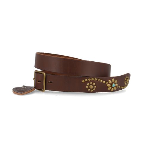 Belt End Only #25 Turquoise LG 1.25 - Dark Brown / ベルト / BLZAD430