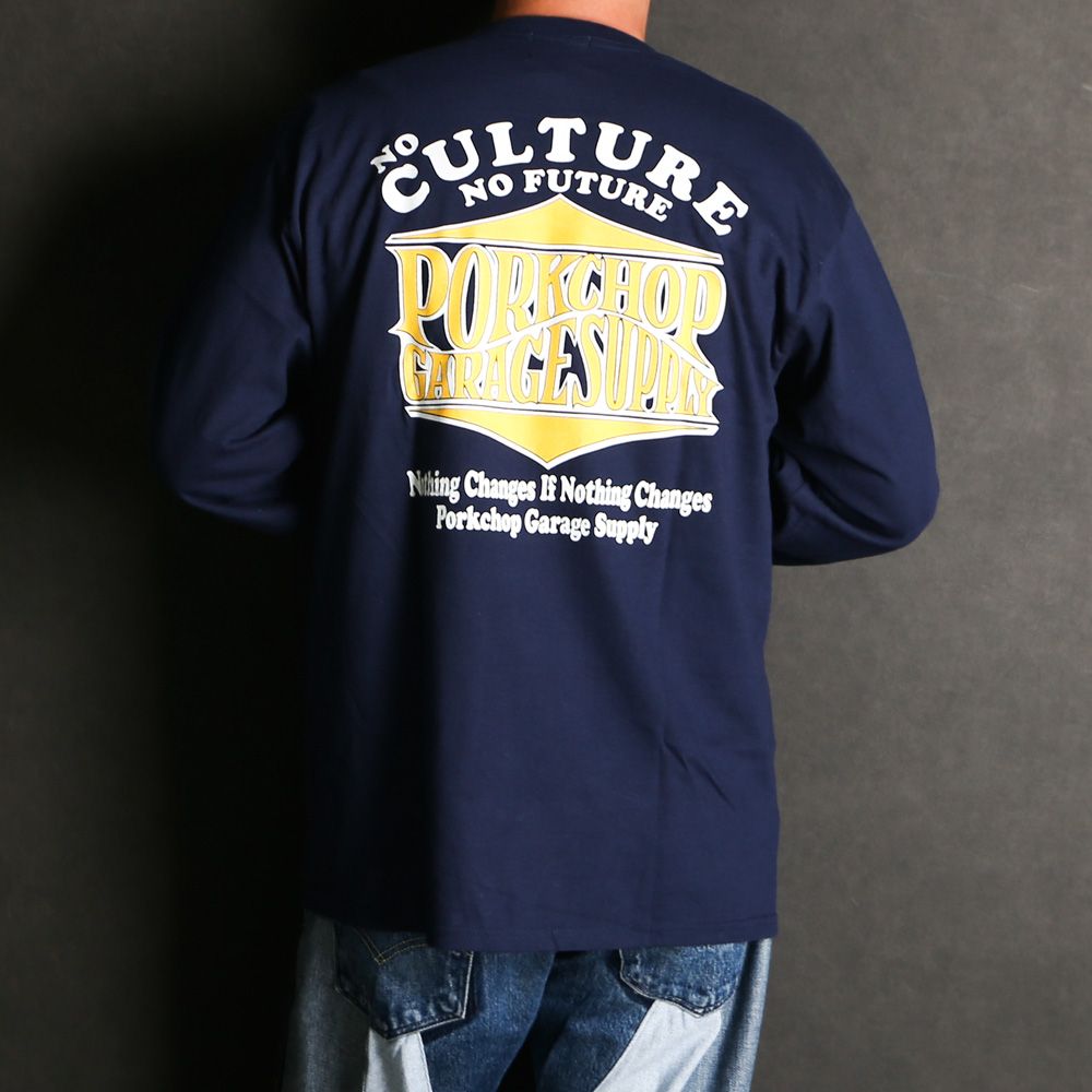 WAVE LOGO L/S TEE - NAVY / ロングスリーブTシャツ