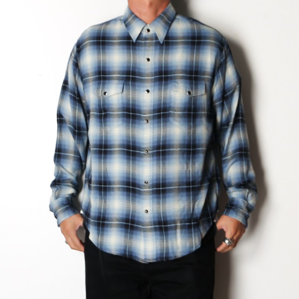 R.Flannel Ombre Western Shirt  - BPT / MDFBF10502