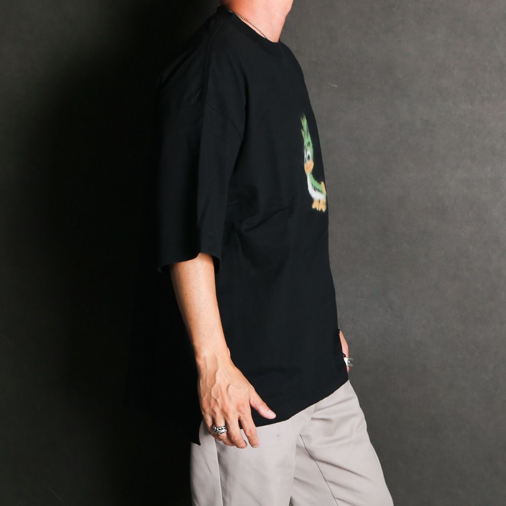 Leon Printed T-shirt - BLACK / レオン プリント Tシャツ / J17TS832
