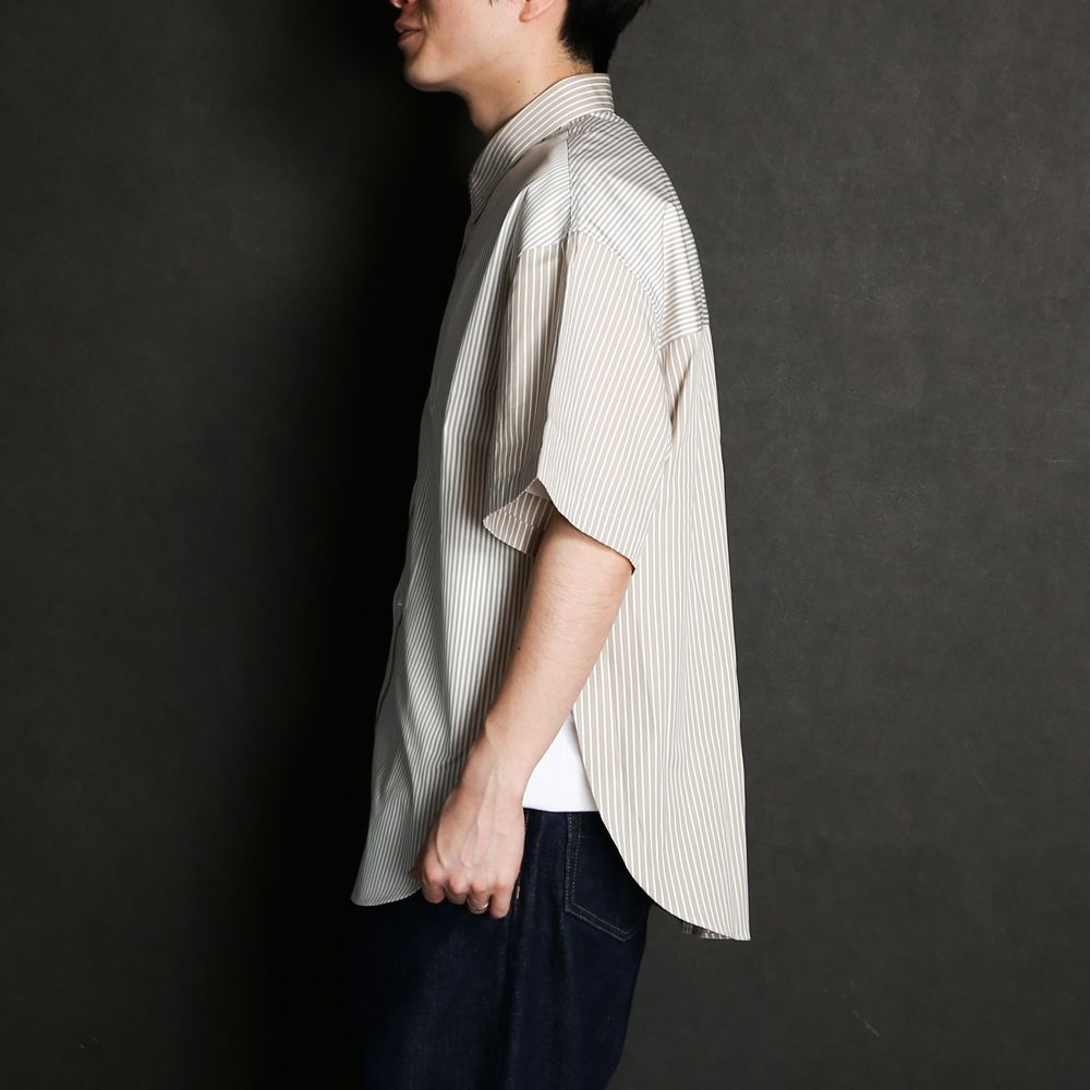 Short sleeve hidden BD shirt - Crazy stripe / 半袖シャツ クレイジーストライプ / SN-429B