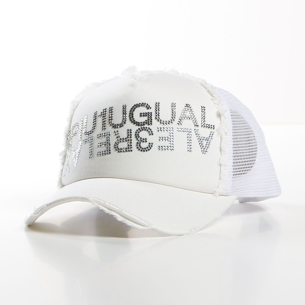 1PIU1UGUALE3 RELAX - DOUBLE LOGO RHINESTONE CAP / ダブルロゴ