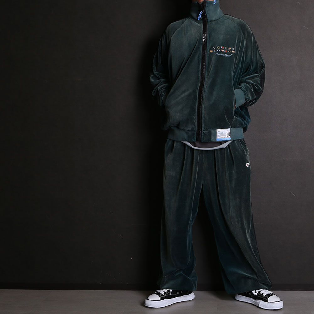 Maison MIHARA YASUHIRO - wide back velour track jacket