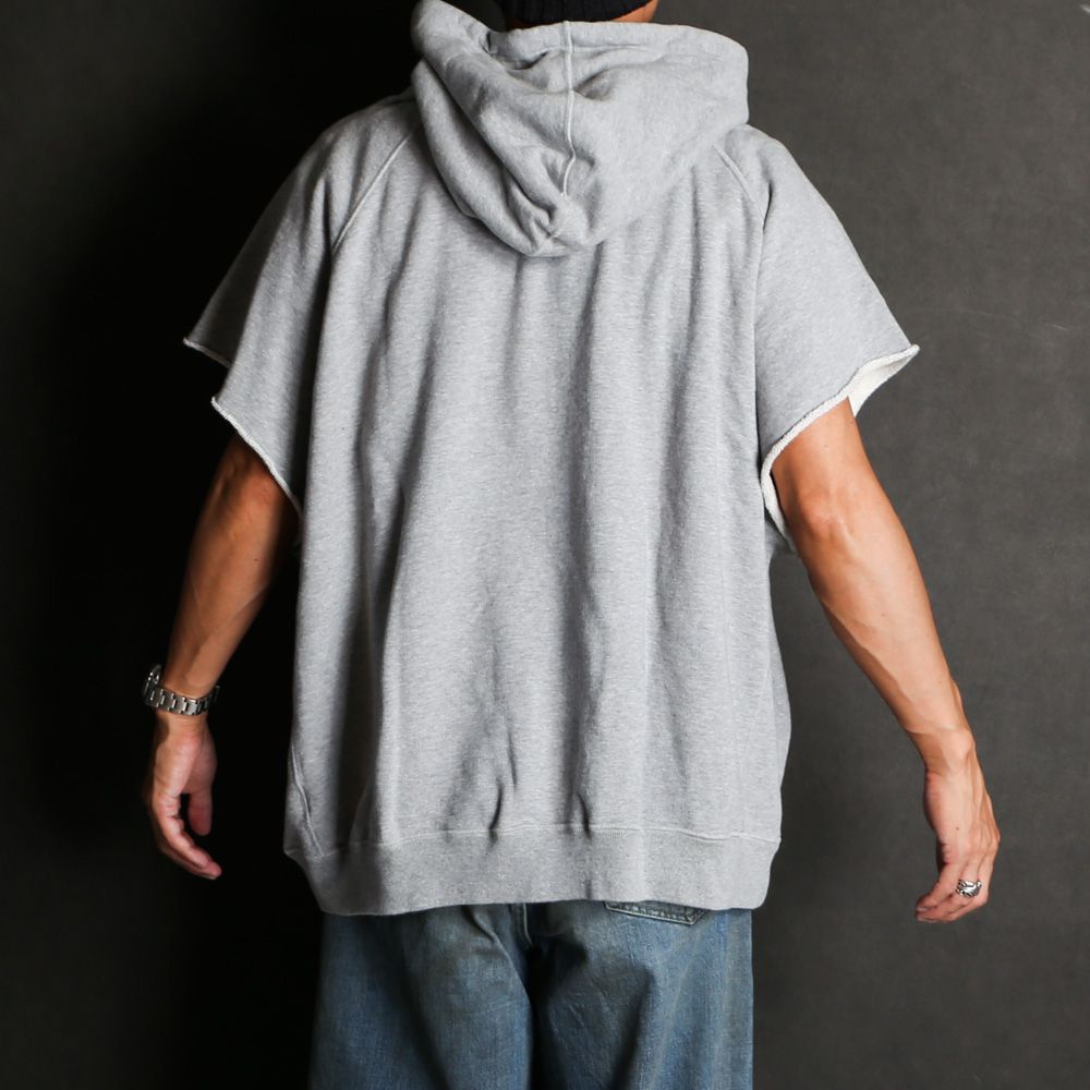 Cutoff Sleeve Big Hoodie / 2308-6003