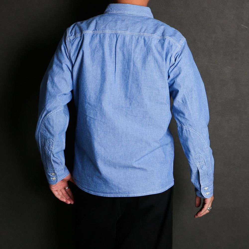 CHAMBRAY SHIRT - INDIGO / レギュラーカラー ワークシャツ / 24'RS-0207
