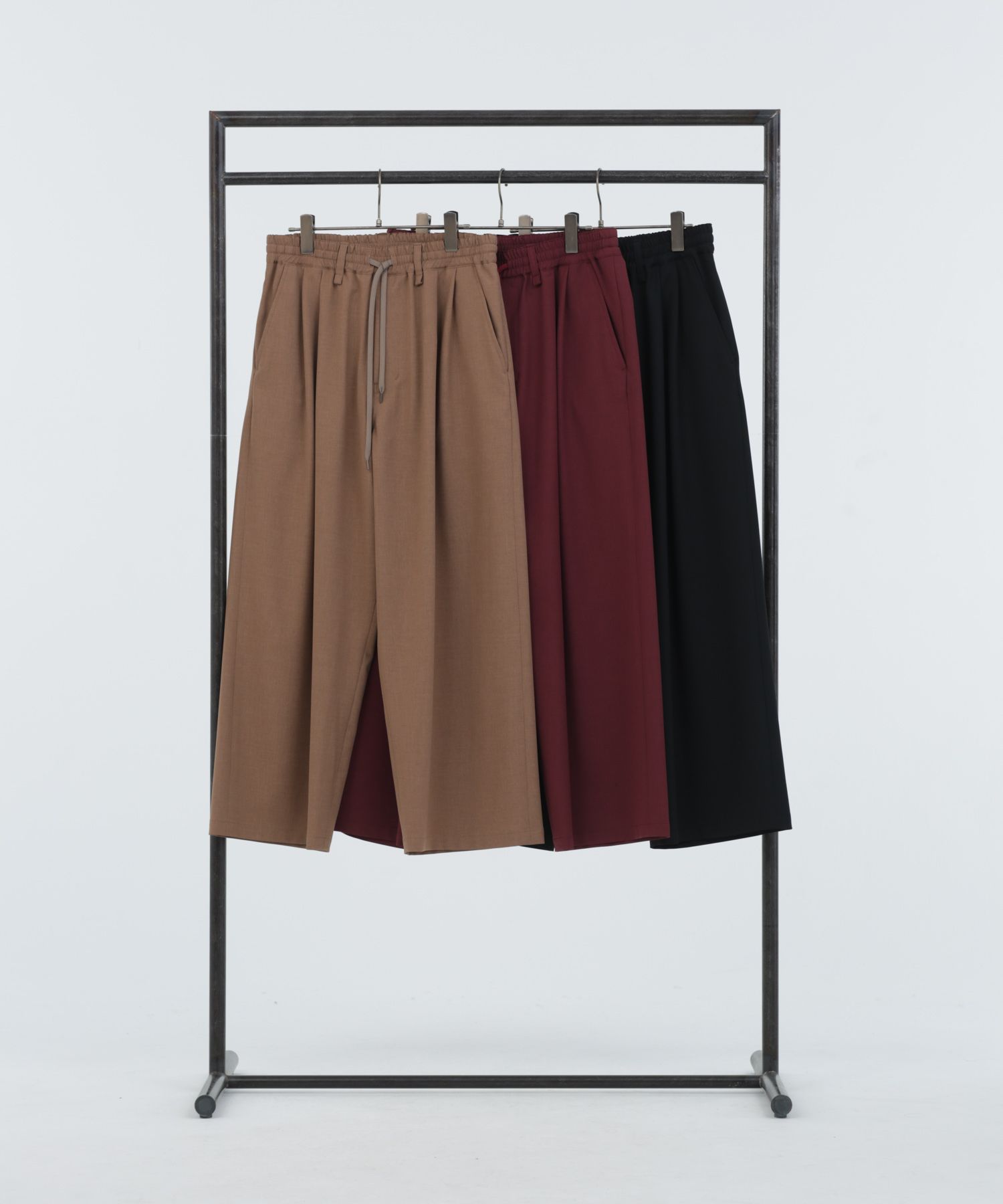 WORSTED WOOL-LIKE TWILL PT / 2タックワイドイージーパンツ / 478214