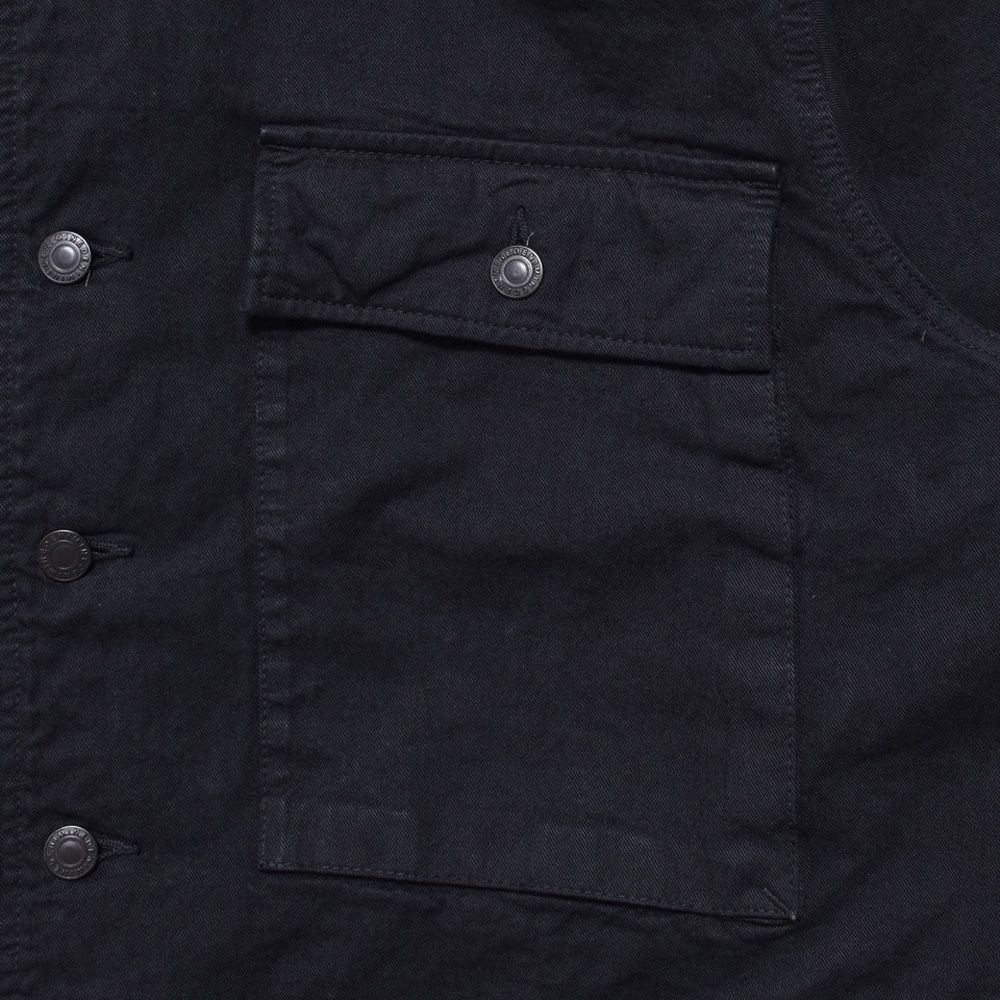 Cotton Linen Light Chino Shirt JKT - BLK / 2604-8003