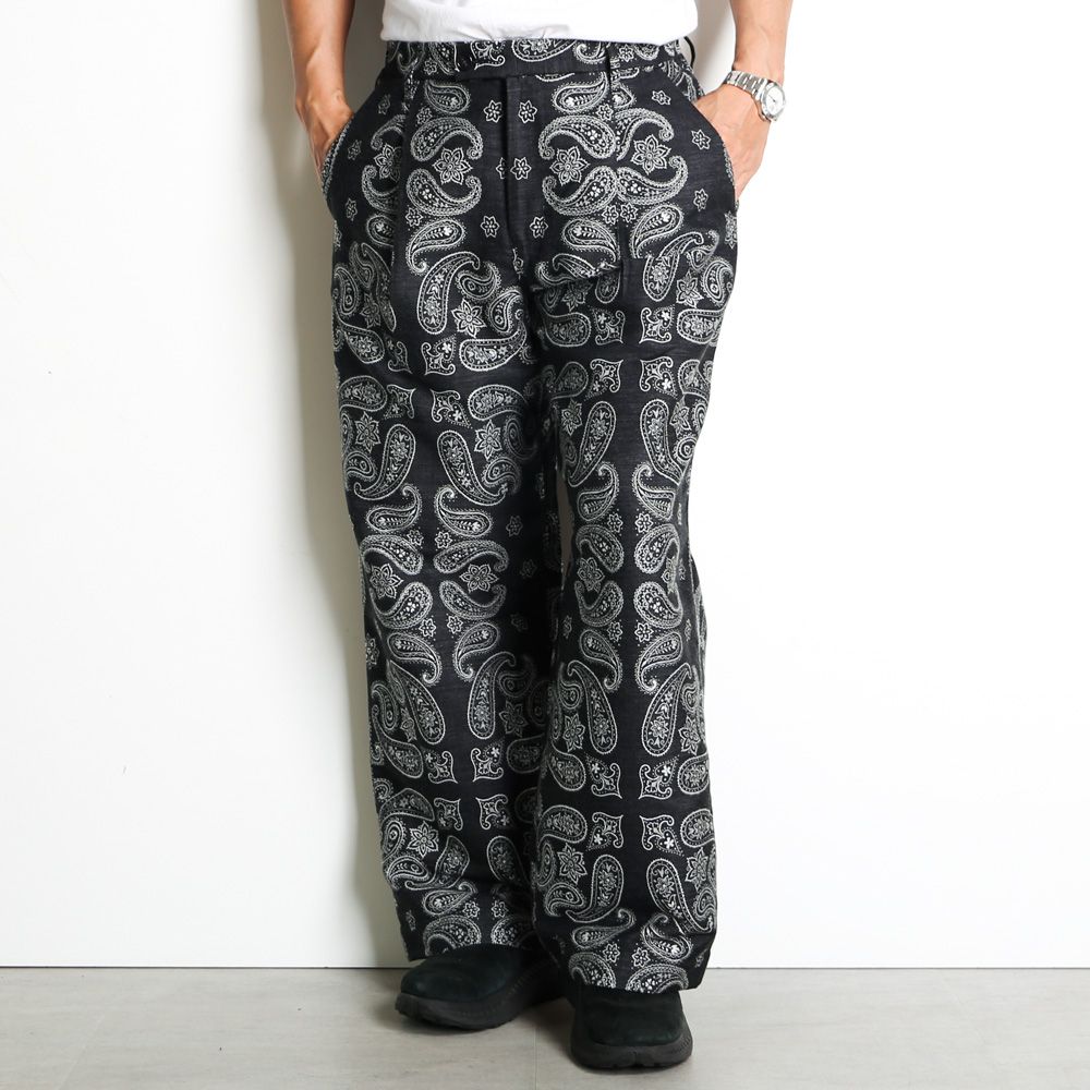 Wide utility trouser - Bandana jacquard / ワイドパンツ - バンダナ ジャガード / SN-537A