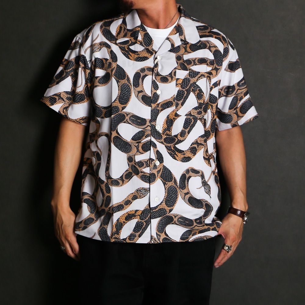 ALLOVER SNAKE PATTERN S/S SH / スネークパターン オープンカラーシャツ / CL-26SS007ULT