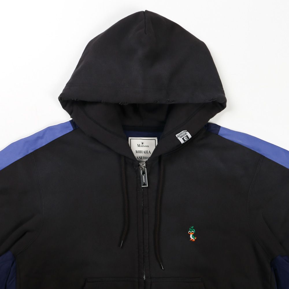 【ラスト1点-サイズ48】Track Jacket Combined Parka - BLACK / トラックジャケット コンバインド パーカー / A16PK571